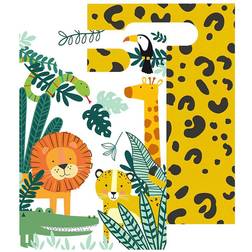 Amscan wild animals party bags 23,2 x 16,3 cm paper 8 pieces