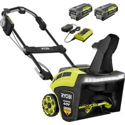 Ryobi 40V Brushless 21 in. Cordless Electric Snow Blower with (2) 5.0 Ah Batteries and Charger