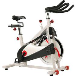 Sunny Health & Fitness Belt Drive Premium Indoor Cycling Bike, White