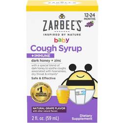 Zarbee's Naturals Zarbee's Baby Cough Syrup Dark Honey + Zinc, Natural Grape Flavor, 2