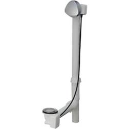 Geberit TurnControl Traditional Plastic Cable-Operated Bath Waste & Overflow In White, 150.156.DY.1