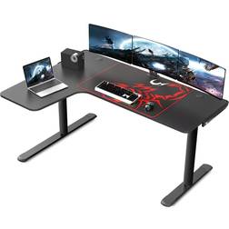 EUREKA ERGONOMIC Ergonomic L Shaped Gaming Desk Black
