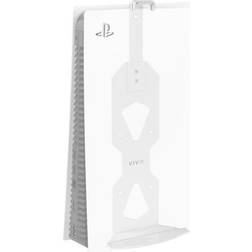 VIVO Steel Wall Mount Bracket Designed for PS5 Gaming Console, Vertical Display for Playstation 5, Open Design, 2 Controller Mounts, MOUNT-PS5W