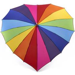 Fulton Rainbow Heart Walker Umbrella
