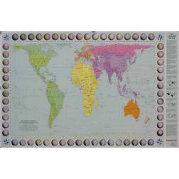 World Map Peters Projection 130x82cm