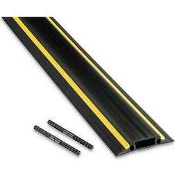 D-Line Medium-Duty Floor Cable Cover, 3 1/4" Wide x 30 ft Long, Black