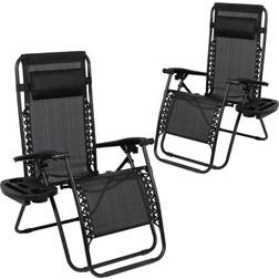 Flash Furniture Celestial Zero Gravity Chair (set of 2) Black