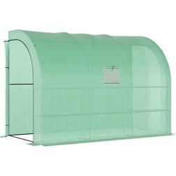 OutSunny 59 W 118 in. D 83.75 in. H Outdoor Walk-In Greenhouse, Plant Nursery