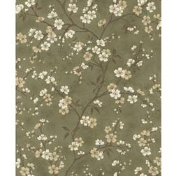 Rasch Denzo II Wallpaper Blossom Sage Green and Cream 456714