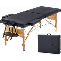 84' Black Portable Massage Table w/ Free Carry Case