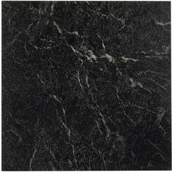 Achim Sterling Self Adhesive Vinyl Floor Tile 12" x 12" Black with White Vein Marble, 20 Pack