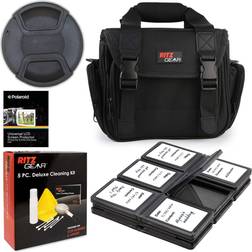 Ritz Gear Deluxe Camera/Video Shoulder Bag for Canon EOS Rebel T6 T7 T5i T6i T7i EOS 90D 80D 70D 6D EOS Sl3 SL2. Bundle Includes, 58mm Lens Cap, 5-Piece Cleaning Kit, Screen Protectors