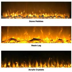 Northwest 50 Color Changing LED Electric Fireplace Black