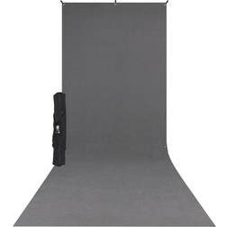 Westcott 5x12' X-Drop Wrinkle-Resistant Backdrop Kit, Neutral Gray Sweep