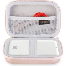 Canboc Hard Carrying Case for Zink Polaroid Snap/Snap Touch Portable Instant Print Digital Camera Mesh Pocket for Polaroid 2x3 Photo Paper Smooth Double Zipper Protective Travel Bag Rose