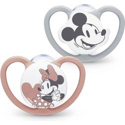 Nuk Disney Space Soothers 6-18m Rose 2Pk