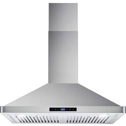 Cosmo 30 Ducted Range Hood Touch Controls, Silver