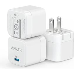 Anker USB C Charger, 3-Pack 20W Fast Charger with Foldable Plug, PowerPort III 20W Cube Charger for for iPhone 13/13 Mini/13 Pro/13 Pro Max/12