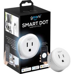 Geeni 10 Amp Single Outlet Smart Wi-Fi Plug AC/DC Adapter Works with Alexa and the Google Assistant (1-Pack) White
