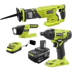 Ryobi ONE 18V Cordless Combo Kit (3-Tool) with (1) 4.0 Ah Battery and Charger