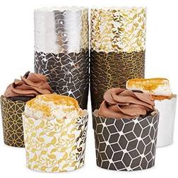 Pack Metallic Foil Cupcake Liners Wrappers Muffin Paper Muffin Case