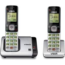 Vtech cs6719-2 2-handset expandable cordless phone with caller id/call waiting, handset intercom & backlit display/keypad