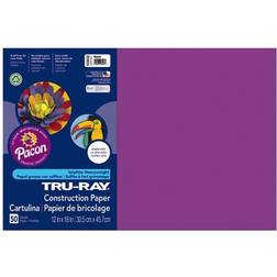 Tru-Ray Construction Paper, 76 lbs. 12 x 18, Magenta, 50 Sheets/Pack