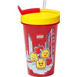 Lego Storage Drikkedunk m. Sugerør 500 ml Iconic Girl Brig OneSize Storage Drikkedunk