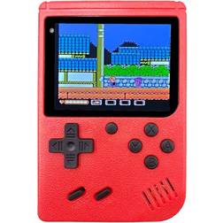 None Come-buy Mini Retro Handheld FC Games Consoles,Built-in 400 Classic Game, Portable Gameboy 3 Inch LCD Screen 1000mAh Rechargeable Battery TV Output (FIO-Red)