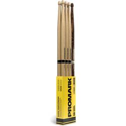 Promark Select Balance Rebound Hickory Drumsticks 0.595" Acorn Tip FireGrain Bonus 4-pack