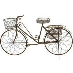Litton Lane Silver Metal Vintage Bicycle 56" Ivory Iris