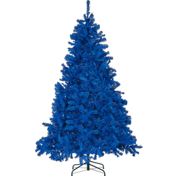 Beliani Artificial Christmas Tree Traditional PVC Base Blue Farnham Weihnachtsbaum