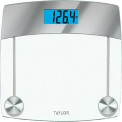 Taylor Digital Glass Bathroom Scale with Stainless Steel Accents