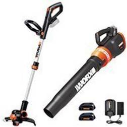 Worx WG921 Trimmer and Turbine Blower Combo Kit, Lithium Battery