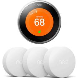 Google Nest Learning Thermostat 3rd Gen + 3-Pack Nest Temperature Sensors