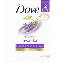 Dove Purely Pampering Beauty Bar for Softer Skin Relaxing Lavender Moisturizing Than Bar Soap