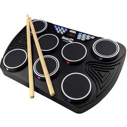 Rockjam 7-Pad Electronic Bluetooth MIDI Drum Kit, Black