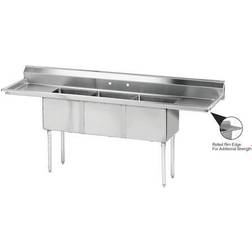 FE-3-1014-15RL-X Lite Series Three-Compartment Fabricated Sink