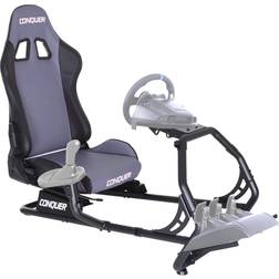 Racing Simulator Cockpit Driving Seat Reclinable with Gear Shifter Mount