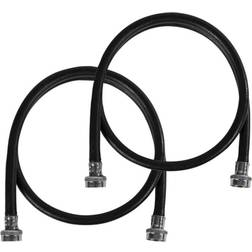 CERTIFIED APPLIANCE ACCESSORIES 5 ft. EPDM Washing Machine Hoses Black (2-Pack)