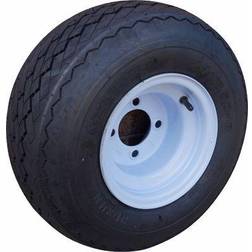 Hi-Run 18 in. 8.5 in.-8 4-Ply Golf Cart Tire Mounted on 8 4-4.0 White