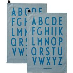 Design Letters ABC viskestykkesæt Kjøkkenhåndkle Blå