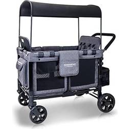 Wonderfold Wagon W4 Quad Folding Stroller Wagon In Black/grey Black Quad