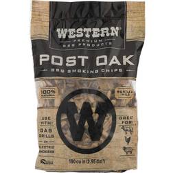 Western Premium BBQ Products Post Oak BBQ Smoking Chips 180 Cu