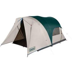 Coleman 6-Person Cabin Tent with Screened Porch Evergreen/Beige