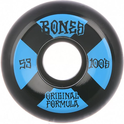 Bones 100's OG Formula V5 Sidecut Skateboard Wheels black/blue #4 (100a) 53mm black/blue #4 100a 53mm