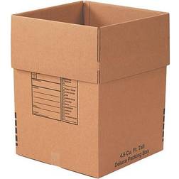 Deluxe Packing Boxes, 18" x 18" x 24" Kraft, 6/Bundle Kraft