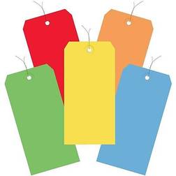 BOX 4 3/4" x 2 3/8" #5 13 Point Pre-Wired Shipping Tags, Assorted Assorted