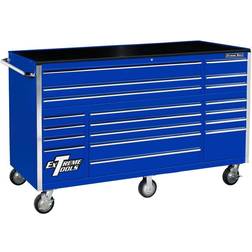 72 In. 19 Drawer Roller Cabinet, Blue