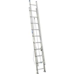 Werner 20 ft. H Aluminum Telescoping Extension Ladder Type I 250 lb. capacity